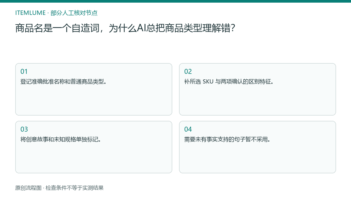 本题人工核对流程图：商品名是一个自造词，为什么AI总把商品类型理解错？
