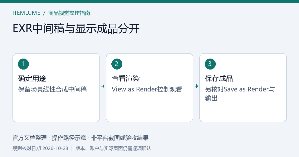 Blender场景线性EXR预览与PNG显示交付分别核对的流程