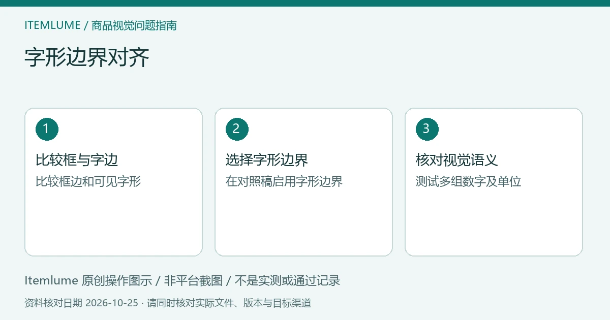 三步核对图:比较框与字边;选择字形边界;核对视觉语义。