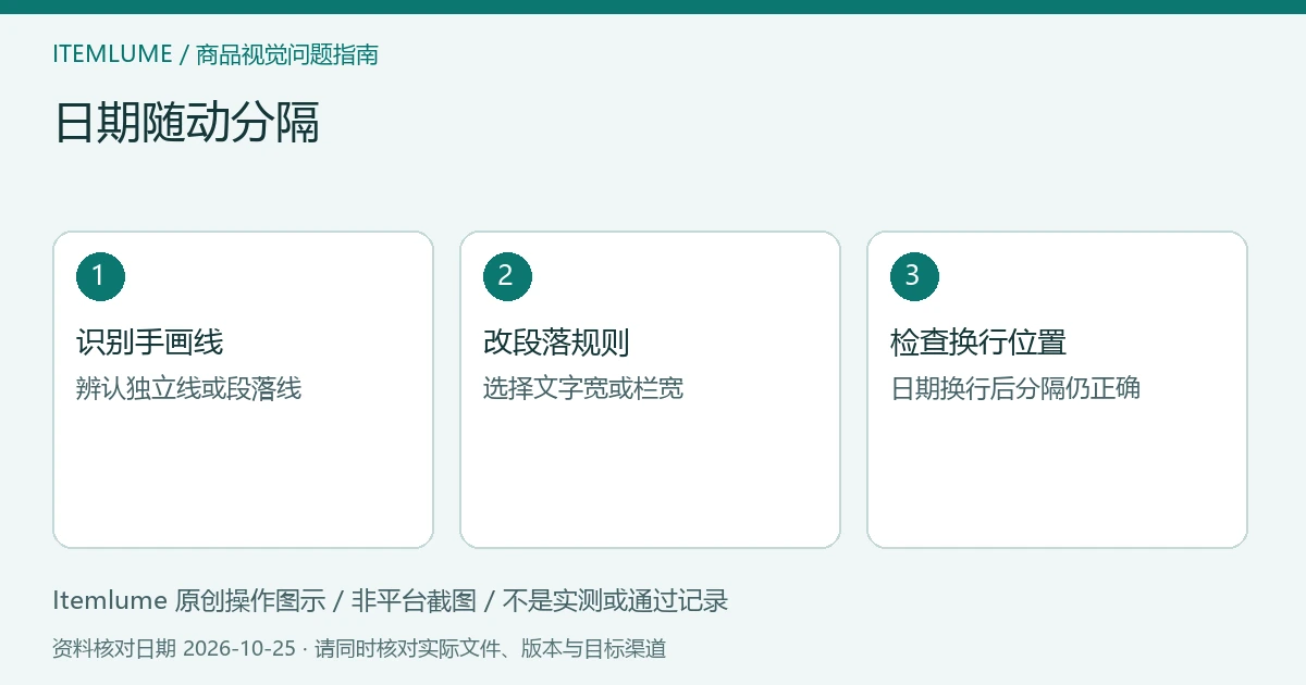 三步核对图:识别手画线;改段落规则;检查换行位置。