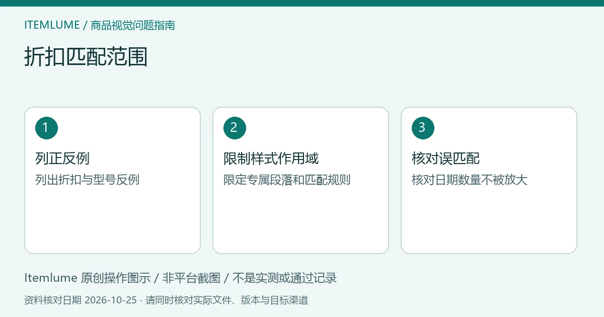 三步核对图:列正反例;限制样式作用域;核对误匹配。