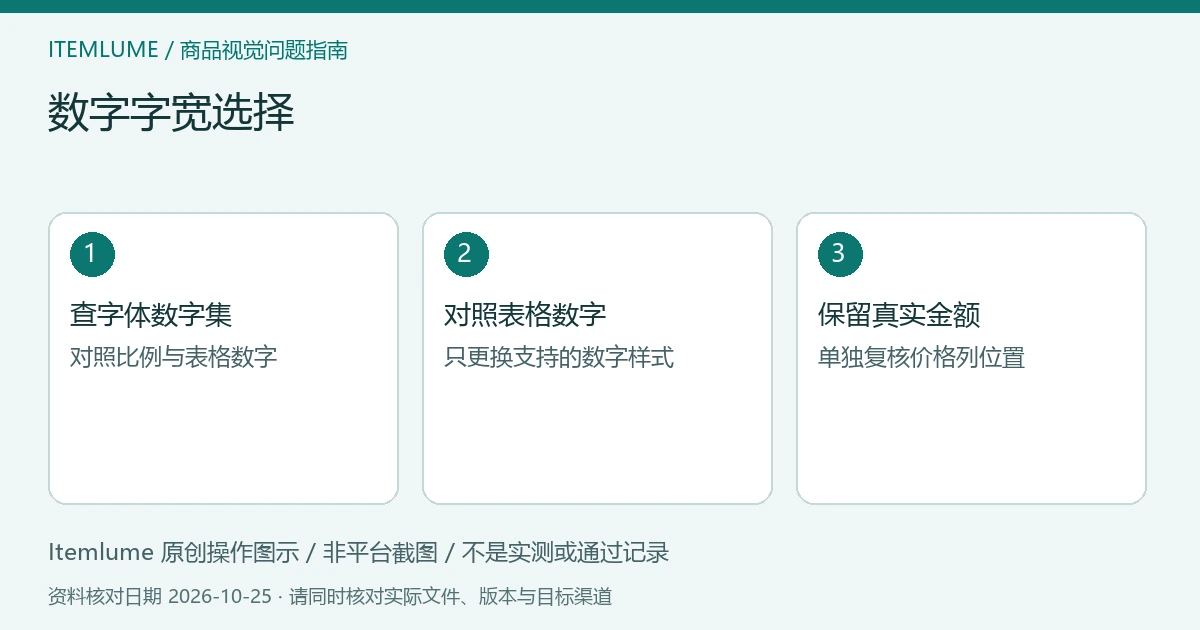 三步核对图:查字体数字集;对照表格数字;保留真实金额。