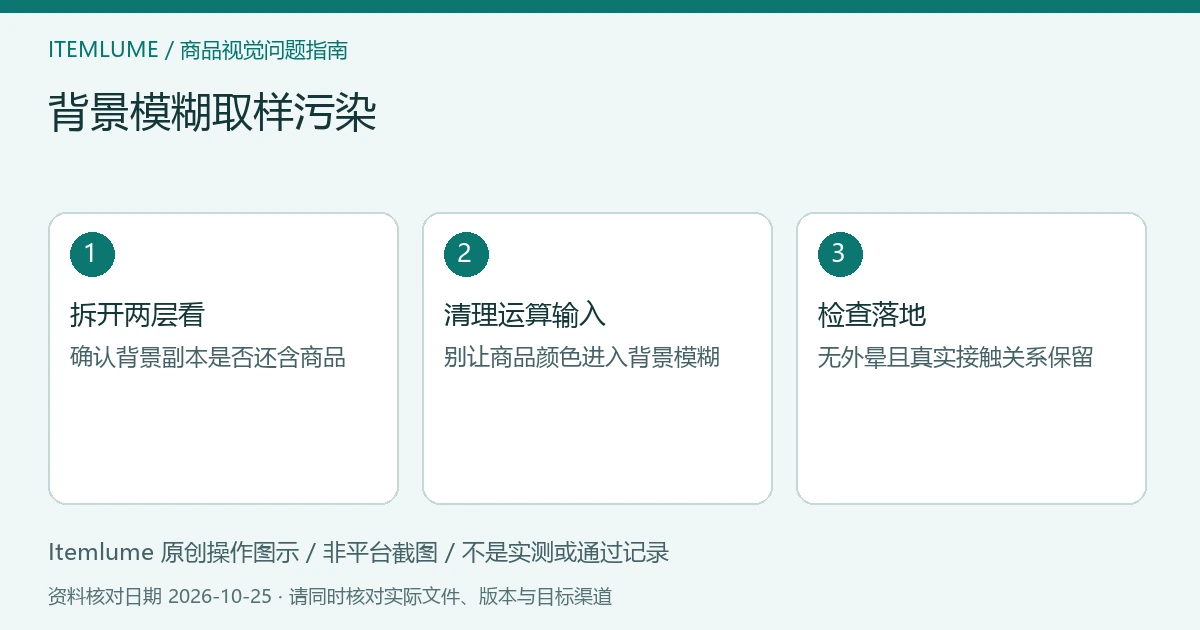 背景模糊取样污染:拆开两层看、清理运算输入、检查落地的三步示意