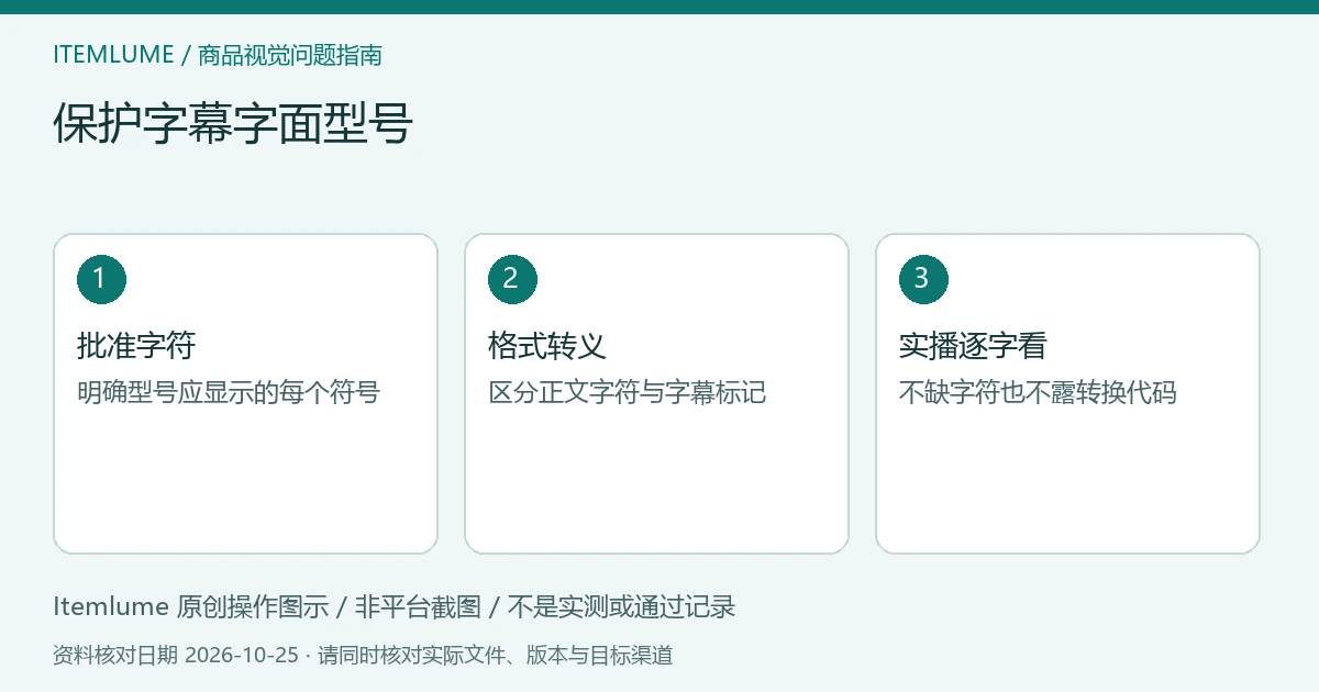 商品视频交付检查示意:批准字符、格式转义、实播逐字看